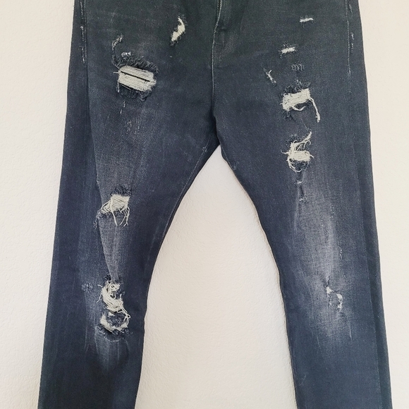 Cult of Individuality Mens Stilt Skinny Black Distressed Rip Denim Jeans 29x33 - Picture 7 of 11